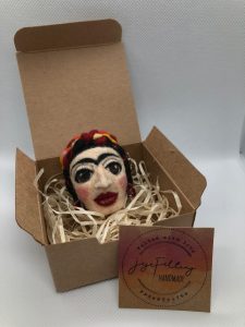 Needle Felted Frida Kahlo Pin / Brooch