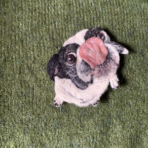 Wool Painted French Bulldog Badge / Pin