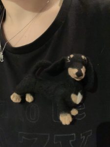 Needle Felted Dachshund Pin / Brooch