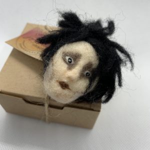 Edward Scissorhands Needle Felted Pin / Brooch