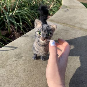 Needle Felted Tabby Cat as Memorial Gift