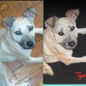 Tyson, Needle Felted Wool Painting