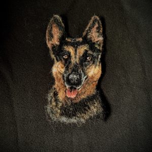 Wool Painted German Shepherd Badge / Pin